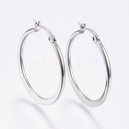 Tarnish Resistant 304 Stainless Steel Hoop Earrings LS-EJEW-F105-21P-1