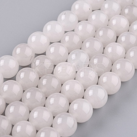 Natural White Jade Beads G-J390-C03-28-1