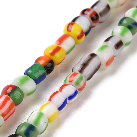 Opaque Handmade Lampwork Beads Strands X-LAMP-H061-04-1
