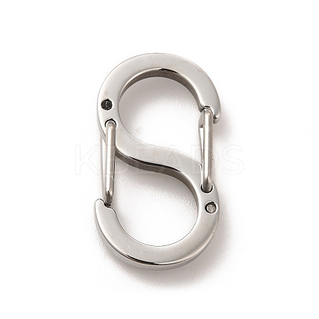 304 Stainless Steel Push Gate Snap Key Clasps STAS-L207-23D-P-1