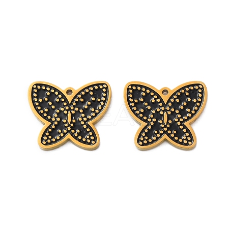 Ion Plating(IP) 304 Stainless Steel Enamel Charms STAS-M102-61G-1
