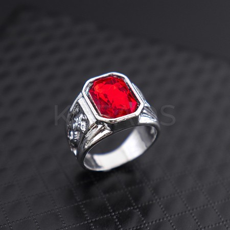 Alloy Rhinestone Finger Rings for Men FS-WG512DB-29-1