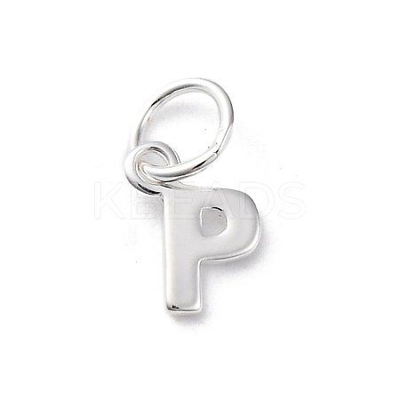 925 Sterling Silver Letter Charms STER-C012-01S-P-1