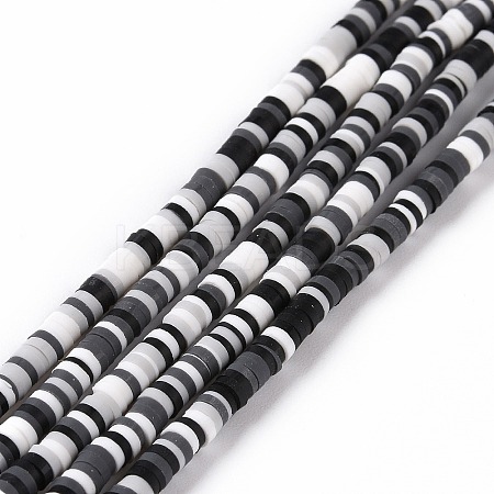 Handmade Polymer Clay Beads Strands CLAY-R089-3mm-010-1