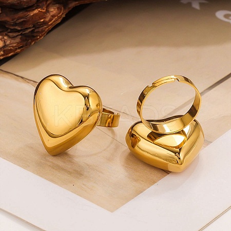 304 Stainless Steel Adjustable Finger Rings LS-STAS-P395-16G-1
