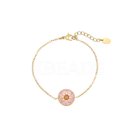 Stylish 304 Stainless Steel Gold-Plated Cat Eye Necklace and Bracelet UJ8969-1-1