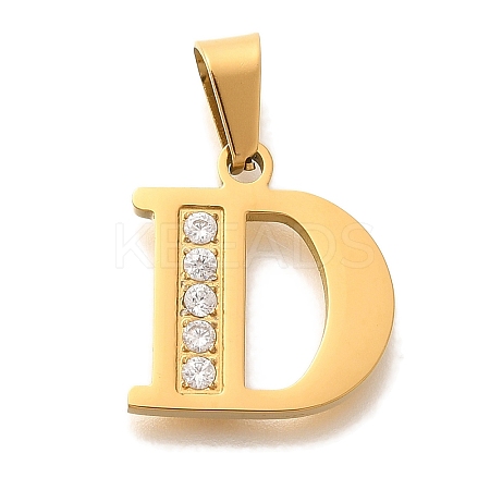 Ion Plating(IP) 304 Stainless Steel Rhinestone Pendants STAS-U035-01G-D-1