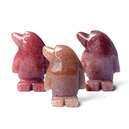 Natural Purple Aventurine Carved Healing Penguin Figurines PW-WG12060-08-1