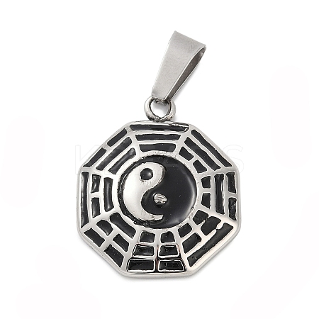 316 Surgical Stainless Steel Enamel Pendants STAS-D304-04AS-1