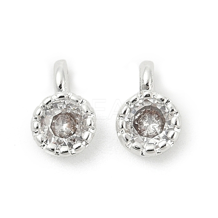 Brass Pave Cubic Zirconia Pendants KK-H204-03S-01-1