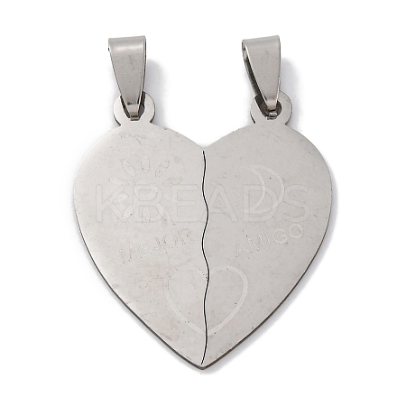 201 Stainless Steel Pendants STAS-Q342-43P-1