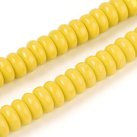 Opaque Spray Painted Glass Beads LS-GLAA-ZX008-8mm-18K-1