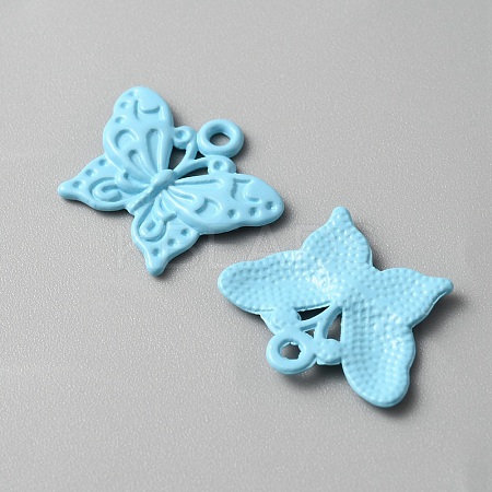 Baking Paint Alloy Pendants FIND-TAC0011-82C-1