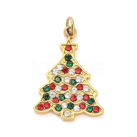 304 Stainless Steel Rhinestone Pendants FIND-I062-01G-01-1