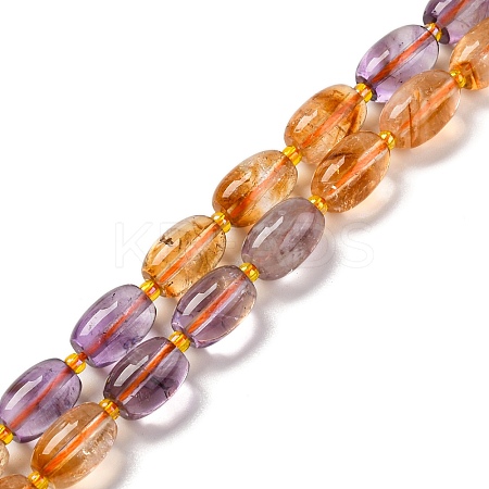 Natural Ametrine Beads Strands G-L610-C03-03-1