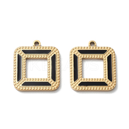 Ion Plating(IP) 304 Stainless Steel Enamel Pendants STAS-M340-05G-1