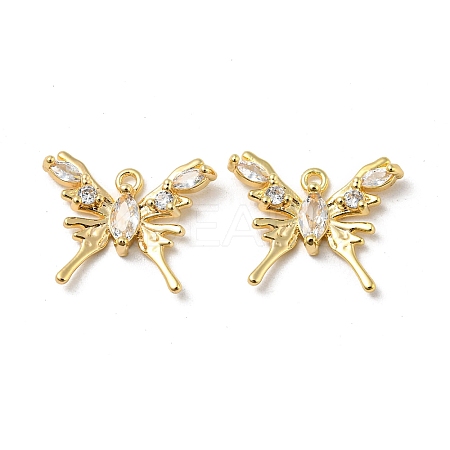 Brass Micro Pave Cubic Zirconia Pendants KK-H460-52G-1