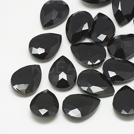 Pointed Back Glass Rhinestone Cabochons RGLA-T081-20x30mm-02-1