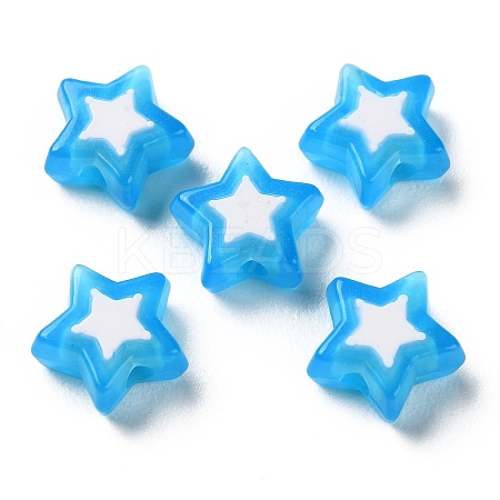 Star Acrylic Beads TACR-C001-02F-1