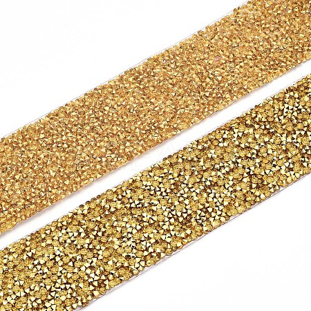 Glitter Resin Hotfix Rhinestone(Hot Melt Adhesive On The Back) OCOR-TA0002-03-01-40mm-1