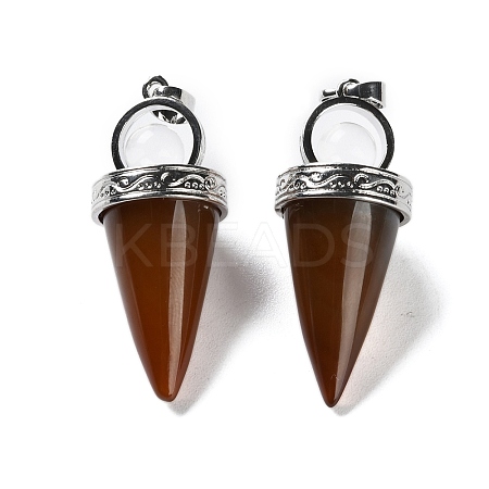 Dyed & Heated Natural Agate Pendants G-F777-06P-08-1