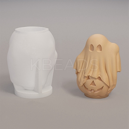 Halloween Ghost with Pumpkin DIY Silicone Display Statue Molds SIMO-P007-A03-1