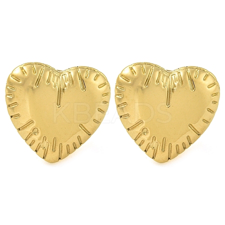 Ion Plating(IP) 304 Stainless Steel Stud Earrings for Women EJEW-S227-40G-1