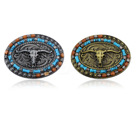 2Pcs 2 Colors Alloy Belt Buckles FIND-CA0010-32-1