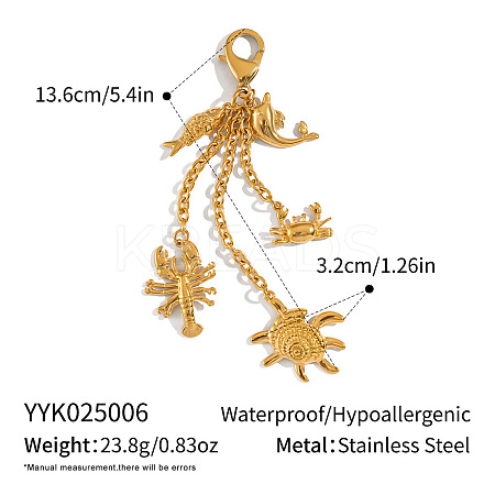 Beach Stainless Steel Pendant Decorations JU0955-2-1