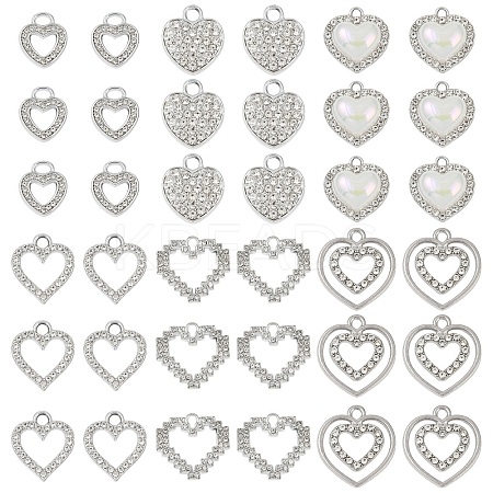 24Pcs 6 Styles Alloy Charms FIND-YW0006-76P-1