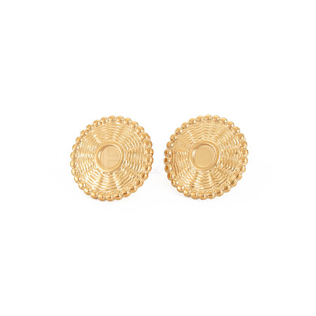 Ion Plating(IP) 304 Stainless Steel Stud Earring Findings STAS-N097-229LG-1