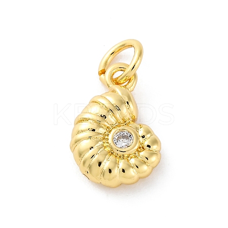 Brass Micro Pave Cubic Zirconia Pendants KK-S510-40G-01-1