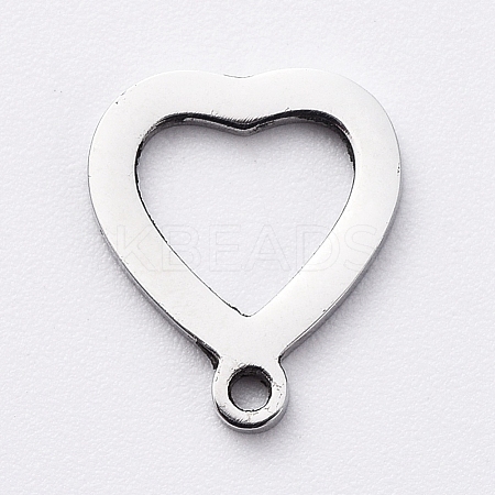 Non-Tarnish 304 Stainless Steel Open Heart Charms LS-STAS-G215-14P-1