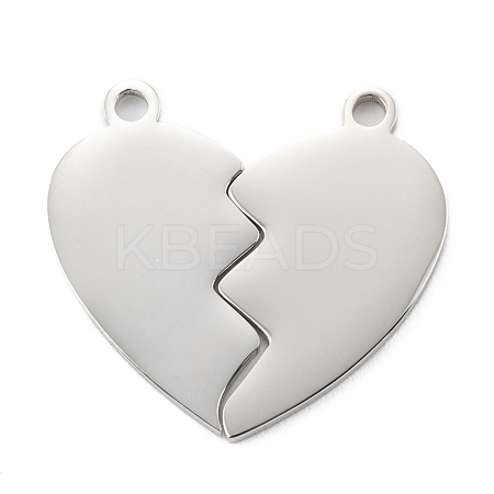 Non-Tarnish 304 Stainless Steel Split Pendants STAS-G251-07A-P-1