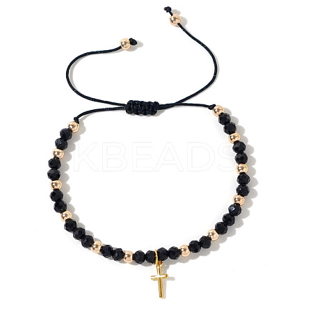 Bohemian Style Glass Braided Bead Bracelets for Women WV4296-11-1