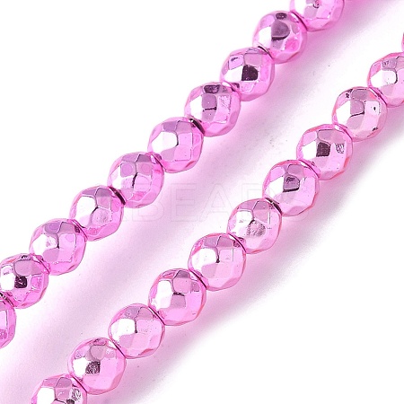 Baking Paint Synthetic Non-Magnetic Hematite Beads Strands G-H020-K01-07-1