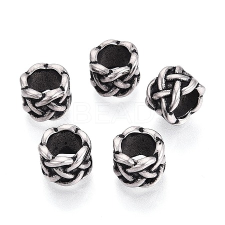 304 Stainless Steel European Style Large Hole Beads STAS-T072-99AS-1