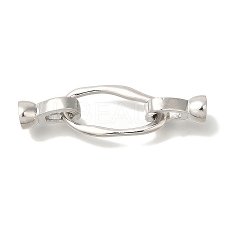 Brass Fold Over Clasps KK-K389-010P-1