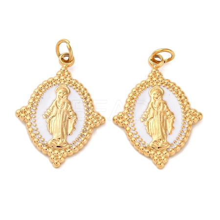 304 Stainless Steel Enamel Pendants STAS-U061-19G-02-1
