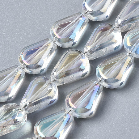 Electroplate Glass Beads Strands EGLA-N008-006-A01-1