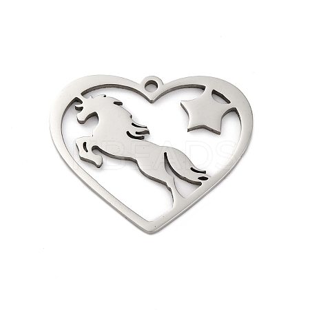 Anti-Tarnish 201 Stainless Steel Pendants STAS-R002-11P-1