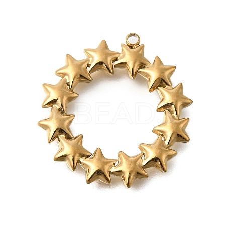 PVD Vacuum Plating 201 Stainless Steel Pendants STAS-C111-39G-1