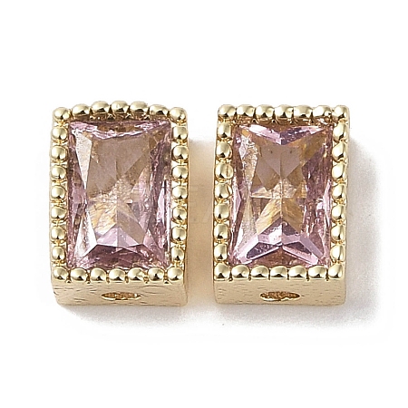 Brass with Cubic Zirconia Beads KK-G491-35G-04-1