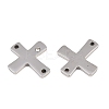 316 Surgical Stainless Steel Micro Pave Cubic Zirconia Links connectors STAS-K178-13P-2