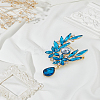 1Pc Alloy Rhinestone Brooches JEWB-LP0002-08G-3