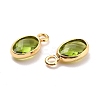 Eco-Friendly Brass with Glass Pendants KK-K268-01V-3