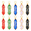 10Pcs 5 Colors Glass Pendants GLAA-TA0002-70-1