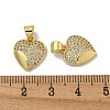 Brass Micro Pave Cubic Zirconia Pendants KK-N254-135E-G-3