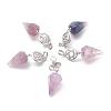 Natural Fluorite Pendants G-O194-01-1