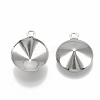 Tarnish Resistant 201 Stainless Steel Pendant Rhinestone Settings LS-X-STAS-S057-41A-2